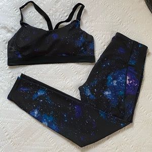 Old Navy Galaxy Leggings and Sports Bra Set